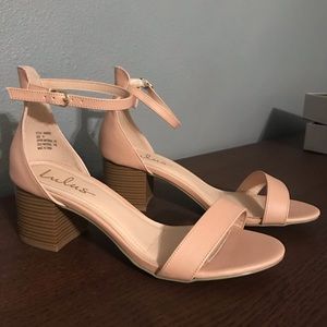 Lulu’s Harper Blush Ankle Strap Heels